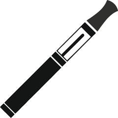 Vape Pen Icon Black Silhouette