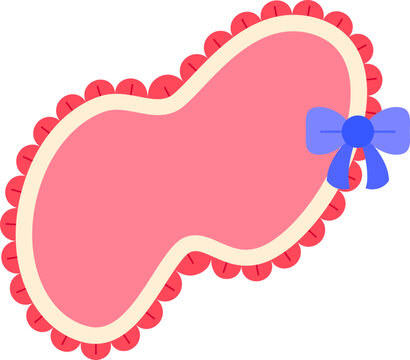 element of cute greeting card with a bow