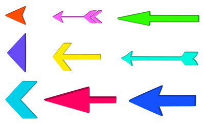 set of colorful arrows