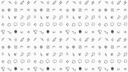 doodles hand drawn seamless pattern background vector design