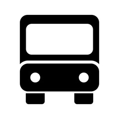Simple bus icon in minimal design. Vector illustration of public transport symbol, suitable for travel, transportation, school bus, city bus, and vehicle concepts.