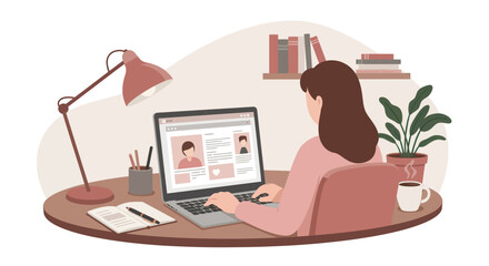 Modern Desk Setup for Remote Work and Online Learning
