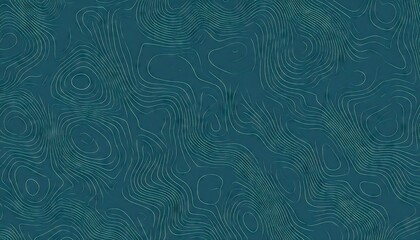 Seamless Topographic Pattern in Teal and Sage Green