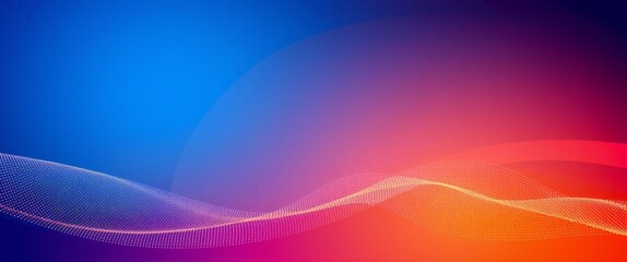 Naklejka premium Abstract gradient background with flowing wave effect in vibrant colors