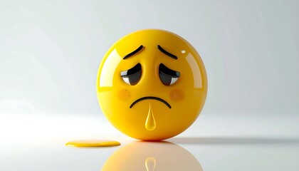 Sad emoji with a tear