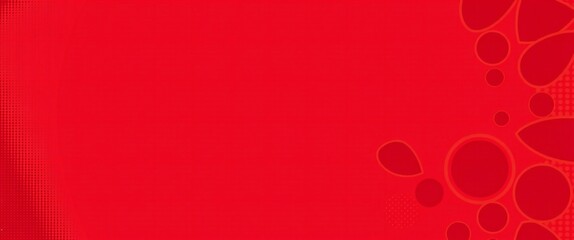 Vibrant red background with abstract organic circles pattern