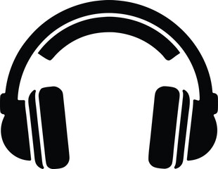 80s style headphone vector icon.