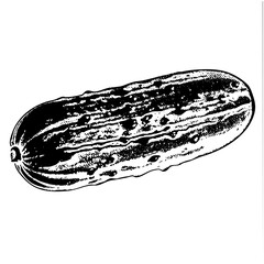 Vector Detailed of a textured cucumber vegetable.