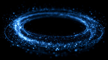 青い光のサークル