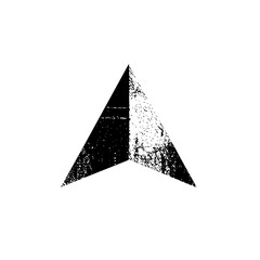 Fototapeta premium Vector Abstract geometric arrow with distressed texture.