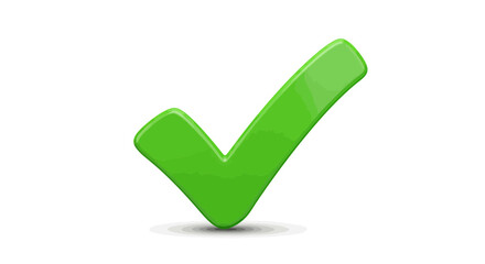 A Vivid Green Check Mark Icon for Approval and Confirmation concepts