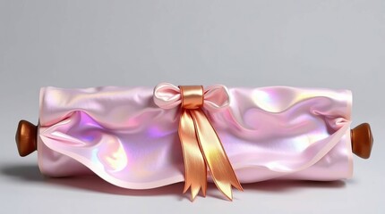 Pink Scroll with Ribbon.