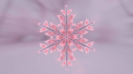 Pink Snowflake Abstract.