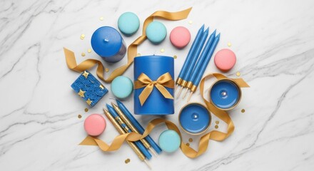 Colorful artistic tools, including brushes and paints on a palette, are essential supplies for a creative design and drawing education