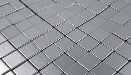 Silver Metallic Tile Grid with Fine Bevels