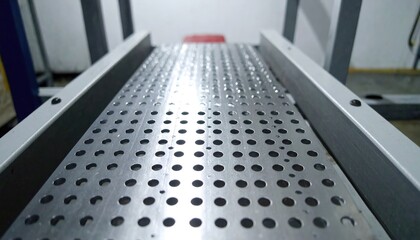 Silver Perforated Metal Sheet with Dot Pattern