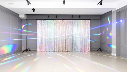 Rainbow Prism Curtain Wall in Elegant Studio