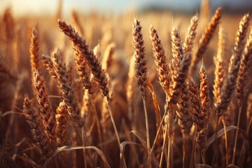 Golden wheat field at sunset (5)