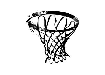 Vector Dynamic basketball hoop and ball vector .