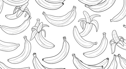 Banana pattern white background