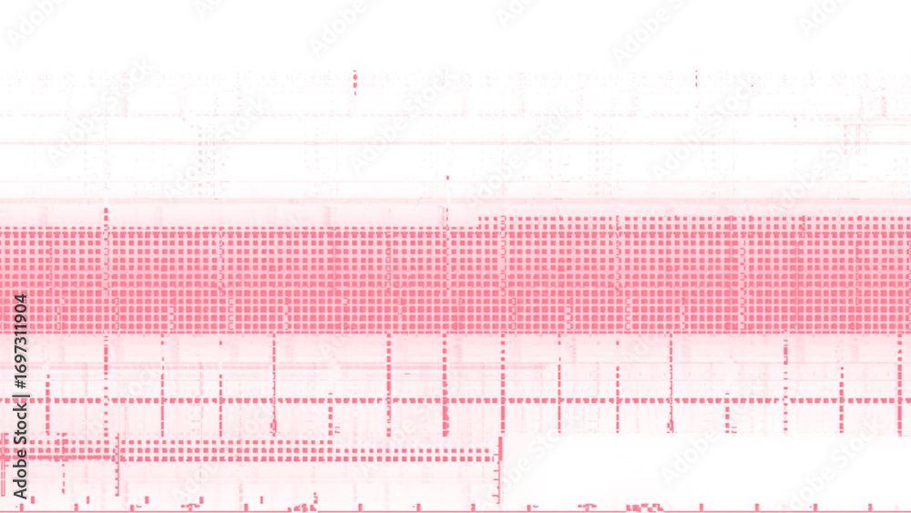 Wall mural retro vhs glitch banner with color pixel distortion on transparency. techno glitch style backdrop. g