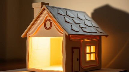 Wooden House Light Interior.