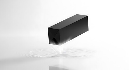 Luxury black cosmetic packaging product mockup minimalist studio shot