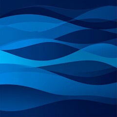 Abstract deep blue wavy lines