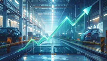 Parallel growth chart with automotive industry