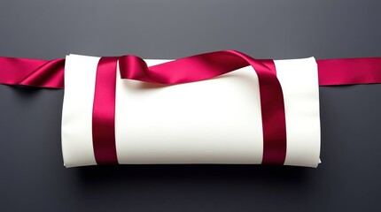 Wrapped Gift with Crimson Ribbon.