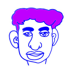 face of a man with hat