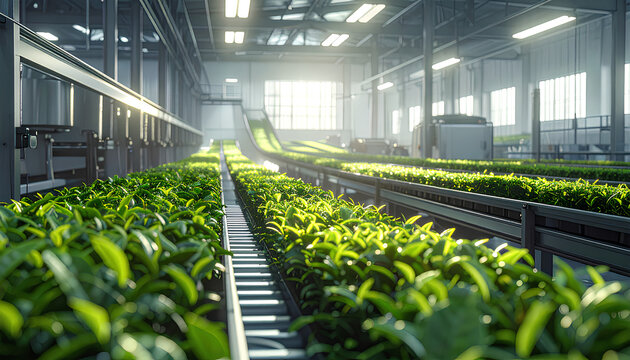 Industrial Tea Packaging Process in Plant