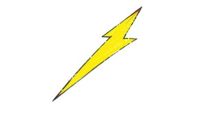 Yellow Lightning Bolt Sketch.