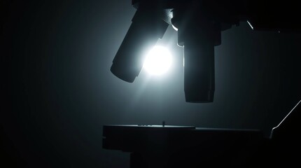 Microscope with Bright Light, and Lab.