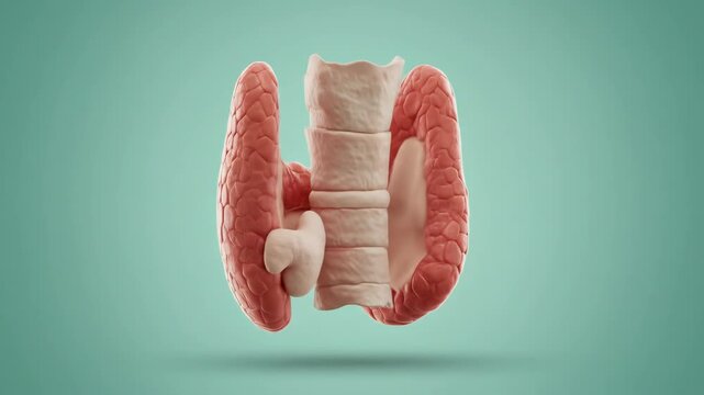 3D Illustration of the Human Thyroid Gland
