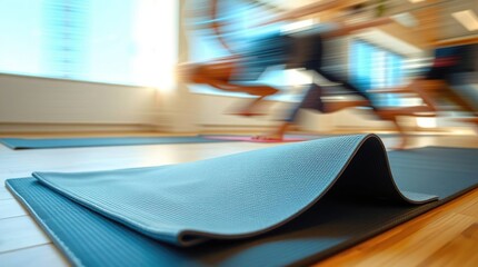 Yoga class in motion.