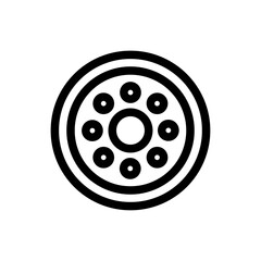 Fiber Optic Cross Section Line Icon of Fiber Optic Icon Set