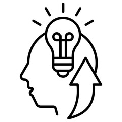 Skill Development Outline Icon