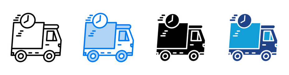 Shipping icon set multiple style collection