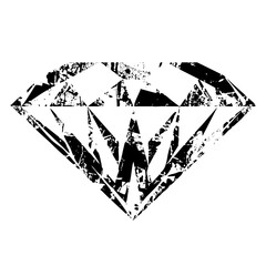 Fototapeta premium Vector Abstract fractured diamond in black and white.
