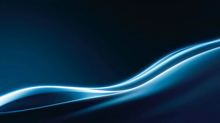 Abstract Blue Waves: A serene and dynamic abstract art piece featuring flowing, luminescent blue waves against a deep, dark backdrop. This design captures a sense of movement, fluidity, and depth.