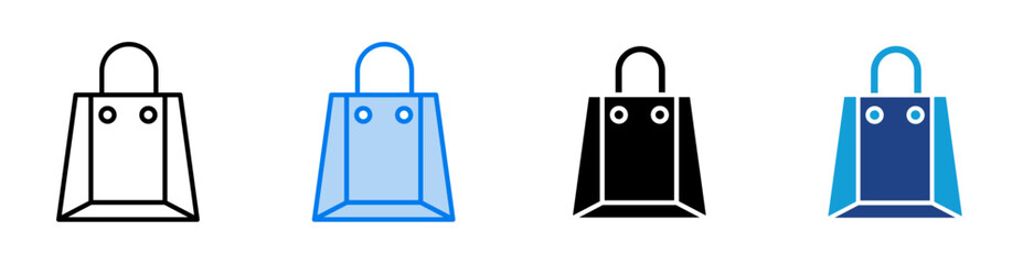 Bag icon set multiple style collection