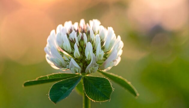 Close-up of a white clover flower