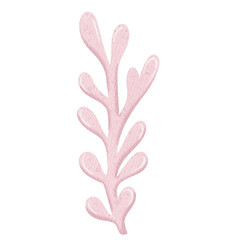 Watercolor Cute coral. Under the sea.
