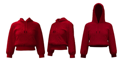 Realistic dense fleece hoodie designed for casual comfort and style © puruan