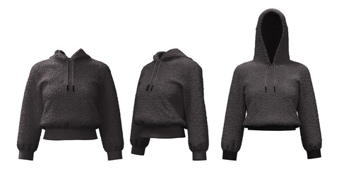 Dense fleece hoodie designed for casual winter outings © puruan