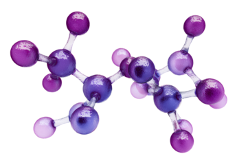 two purple 3d models of a molecule isolated on a transparent background, png file.vv.png