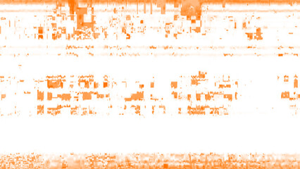 Techno Glitch Poster Template with Horizontal Distortion and Neon Elements. Techno glitch style backdrop. Glitched banner with TV noise, Glitch camera effect. TV scan line monitor. Data noise texture.