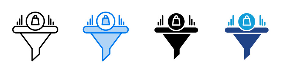 Filter icon set multiple style collection