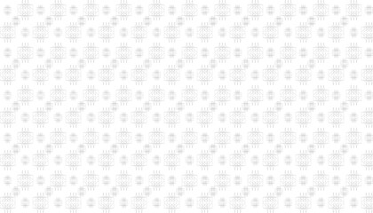 Repeating pattern of intricate black geometric wireframe structures on a white background